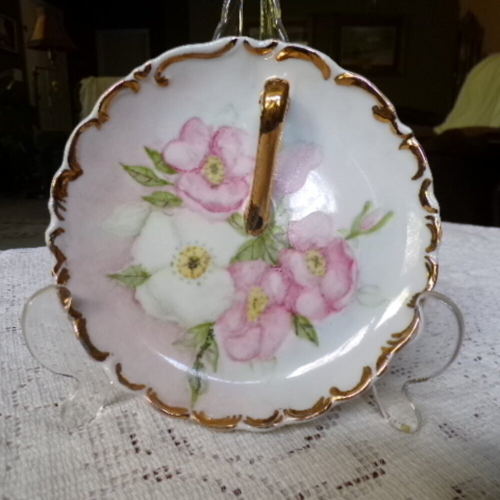 Lorena MacGowan Signed Pink and White Lemon Plate 1961